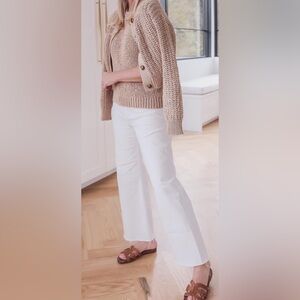 J. Crew Textured Pointelle Knit Sweater and Tank Set, Large, Dark Beachwood, NWT